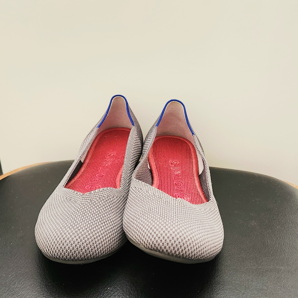 Rothy’s The Flat Charcoal Gray Round Toe Slip On Shoes Women's size 8 like new